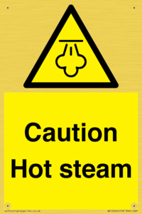 Caution Hot steam